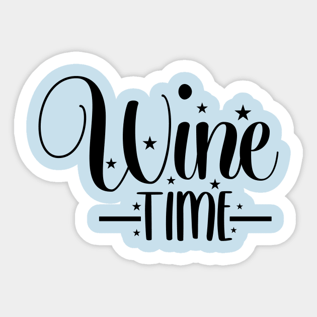 Wine time - Christmas Gift Idea Sticker by Designerabhijit